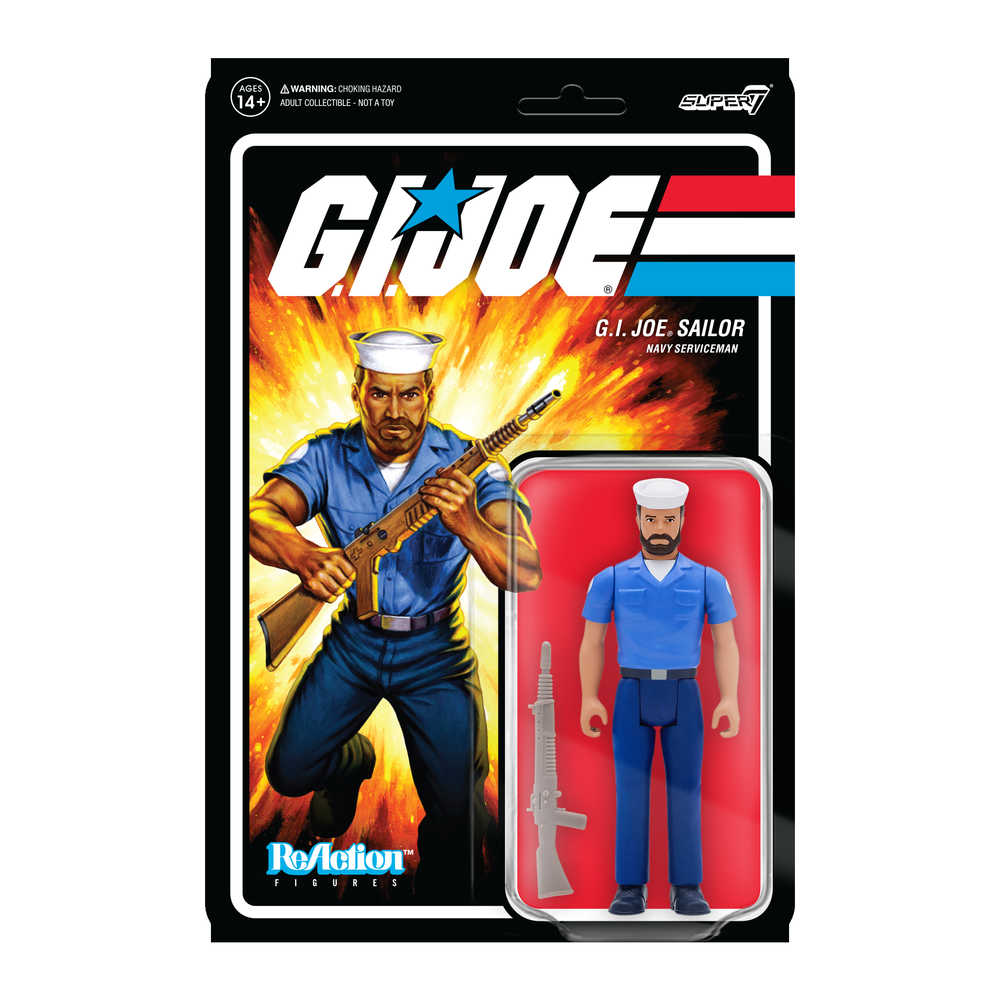 G.I. Joe Wave 2 Blueshirt Beard Light Brown Reaction Figure (Ne