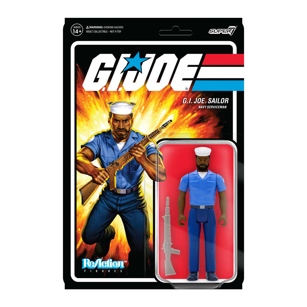 G.I. Joe Wave 2 Blueshirt Beard Dark Brown Reaction Figure (Net