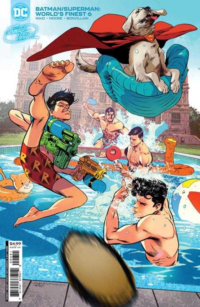Batman Superman Worlds Finest #6 Cover C Rafa Sandoval Swimsuit Card Stock Variant