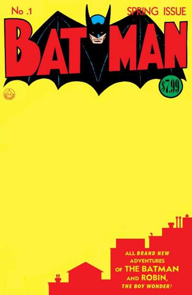 Batman #1 Facsimile Edition Cover C Blank Variant